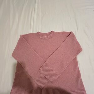 Pink Reformation Cashmere Crew Sweater